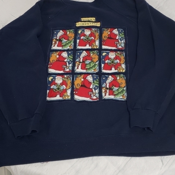 Christmas Sweatshirt Handcrafted Hanes Her Way VGU - Picture 6 of 9